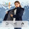 imageFARVALUE Girls Long Winter Coats Warm Parka Lined Puffer Jacket Thicken Fleece Hooded Coat with Fur Collar for GirlsNavy