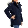 imageFARVALUE Girls Long Winter Coats Warm Parka Lined Puffer Jacket Thicken Fleece Hooded Coat with Fur Collar for GirlsNavy