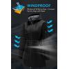 imageFARVALUE Womens Long Softshell Jacket Waterproof Lightweight Warm Windproof Hooded Fleece Lined Rain Coat for OutdoorBlack