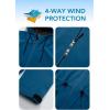 imageFARVALUE Womens Long Softshell Jacket Waterproof Lightweight Warm Windproof Hooded Fleece Lined Rain Coat for OutdoorDark Blue