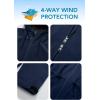 imageFARVALUE Womens Long Softshell Jacket Waterproof Lightweight Warm Windproof Hooded Fleece Lined Rain Coat for OutdoorNavy