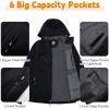 imageFARVALUE Mens Softshell Jacket with Hood Fleece Lined Windproof Coat Lightweight Waterproof Insulated Winbreaker for HikingBlack