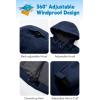 imageFARVALUE Mens Softshell Jacket with Hood Fleece Lined Windproof Coat Lightweight Waterproof Insulated Winbreaker for HikingNavy