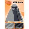 imageFARVALUE Womens Lightweight Softshell Jacket Hooded Waterproof Windproof Coat Fleece Lined Insulated Winbreaker HikingLight Grey