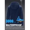 imageFARVALUE Womens Lightweight Softshell Jacket Hooded Waterproof Windproof Coat Fleece Lined Insulated Winbreaker HikingNavy