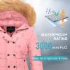 imageFARVALUE Girls Warm Winter Coats Thicken Long Parka Fleece Puffer Jacket Hooded Quilted WindbreakerApink