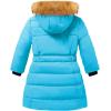 imageFARVALUE Girls Warm Winter Coats Thicken Long Parka Fleece Puffer Jacket Hooded Quilted WindbreakerBlue