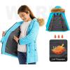 imageFARVALUE Girls Warm Winter Coats Thicken Long Parka Fleece Puffer Jacket Hooded Quilted WindbreakerBlue