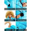 imageFARVALUE Girls Warm Winter Coats Thicken Long Parka Fleece Puffer Jacket Hooded Quilted WindbreakerBlue