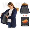 imageFARVALUE Girls Warm Winter Coats Thicken Long Parka Fleece Puffer Jacket Hooded Quilted WindbreakerNavy