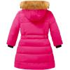 imageFARVALUE Girls Warm Winter Coats Thicken Long Parka Fleece Puffer Jacket Hooded Quilted WindbreakerRose Red
