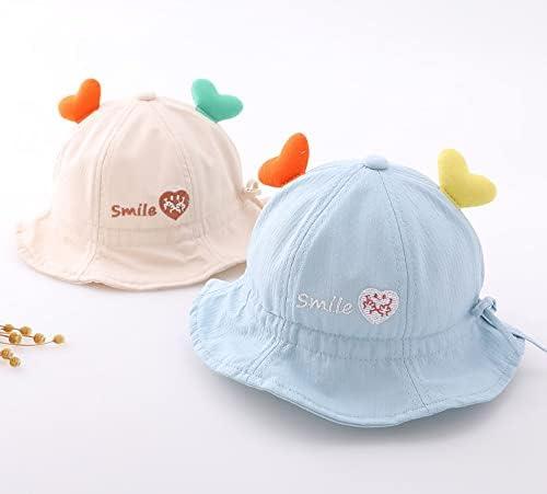 imageUPF 50 Sun Protective Bucket Hat Sun Hat Adjustable Cap for Baby Girl boyBlue