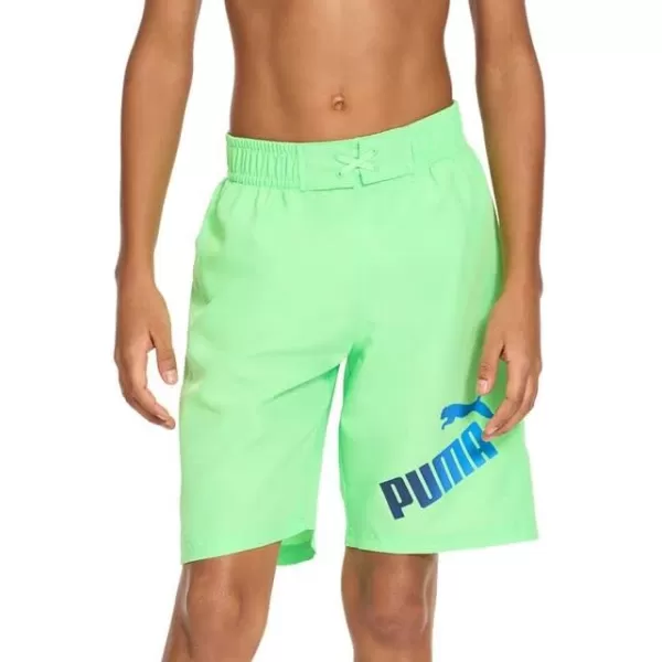 imagePUMA Boys Gradient Number One Logo Swim TrunksElektro Green