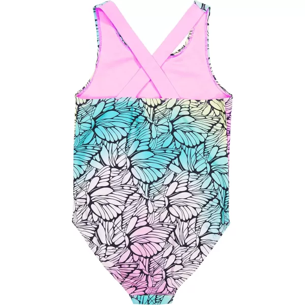 imagePUMA Girls Crossback One Piece SwimsuitLilac Chiffon