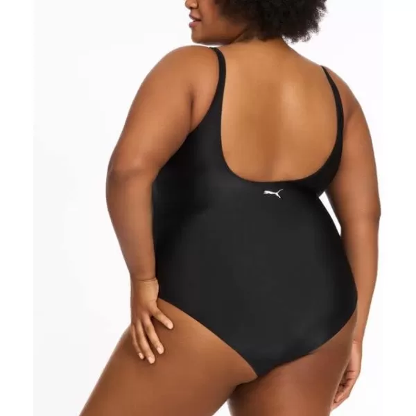 imagePUMA Womens Scoop Back One Piece SwimsuitBlack