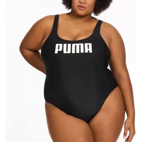 imagePUMA Womens Scoop Back One Piece SwimsuitBlack