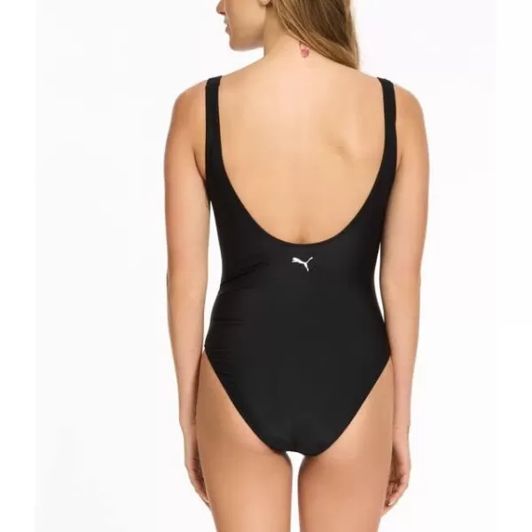 imagePUMA Womens Scoop Back One Piece SwimsuitBlack