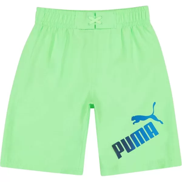 imagePUMA Boys Gradient Number One Logo Swim TrunksElektro Green