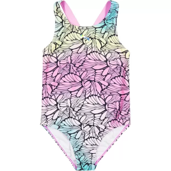 imagePUMA Girls Crossback One Piece SwimsuitLilac Chiffon