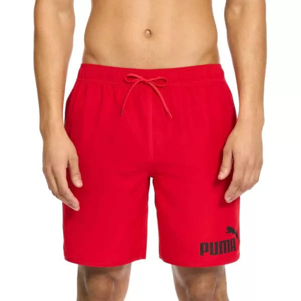 imagePUMA Mens Number One Logo Volley Swim Board ShortHigh Risk Red