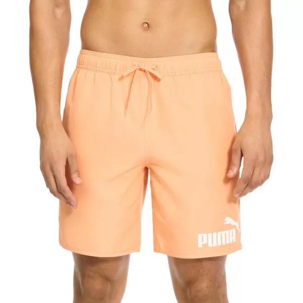 imagePUMA Mens Number One Logo Volley Swim Board ShortOrange Peach