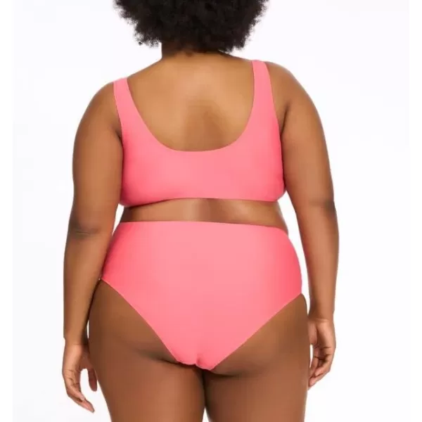 imagePUMA Womens Crop Bikini Top ampamp Bottom Swimsuit SetPink