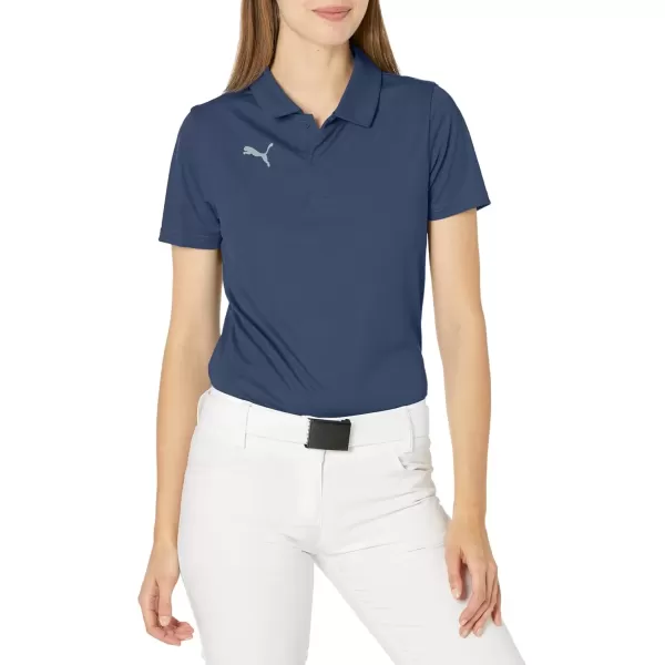 imagePUMA Womens Teamliga Sideline PoloPeacoatpuma White