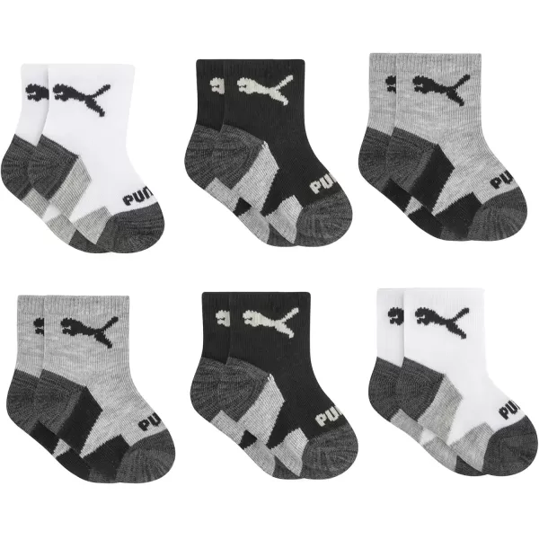 imagePUMA Baby 6 Pack Infant Anklet SocksWhiteBlack