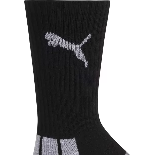 imagePUMA Boys 6 Pack Crew Cut SocksBlackGrey