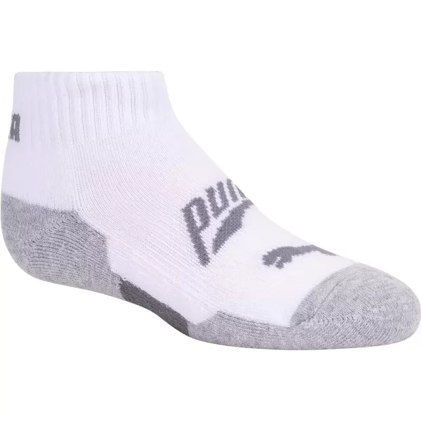 imagePUMA Boys 6 Pack Quarter Crew SocksWhiteSilver