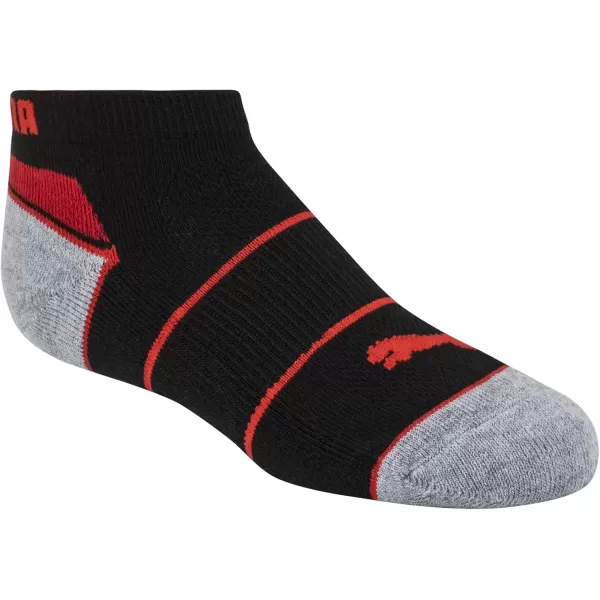 imagePUMA Kids 8 Pack Low Cut SocksBlackRed