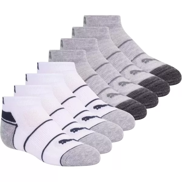 imagePUMA Kids 8 Pack Low Cut SocksWhiteBlue