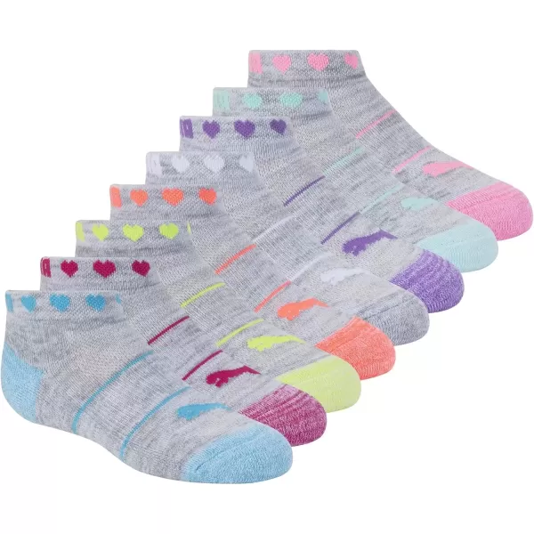 imagePUMA Kids 8 Pack Low Cut SocksWhiteGreen