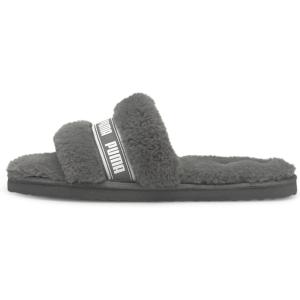 imagePUMA Womens Fluff Slide SlipperCharcoal Graypuma White