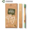 imageGREENZLA Kids Bamboo Toothbrushes 6 Pack BPA Free Soft Bristles EcoFriendly Natural Toothbrush Set Biodegradable ampamp Compostable Charcoal Wooden