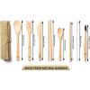 imageGreenzla 2Pack Bamboo Utensils Set  With Bonus 2 Bamboo Toothbrushes  Natural Bamboo Straw Spoon Fork Knife Teaspoon Chopsticks Brush ampamp 2 Storage Bags  Reusable Bamboo Cutlery setWhite  Green