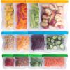 imageGreenzla Reusable Food Storage Bags  12 Pack BPA FREE Freezer Bags 4 Reusable Gallon Bags ampamp 4 Reusable Sandwich Bags ampamp 4 Reusable Snack Bags EXTRA THICK ampamp Leakproof Reusable Lunch Bags for FoodColorful