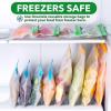 imageGreenzla Reusable Food Storage Bags  12 Pack BPA FREE Freezer Bags 4 Reusable Gallon Bags ampamp 4 Reusable Sandwich Bags ampamp 4 Reusable Snack Bags EXTRA THICK ampamp Leakproof Reusable Lunch Bags for FoodColorful