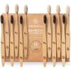 imageGreenzla Organic Bamboo Toothbrushes 12 Pack Sturdy BPA Free Soft Bristles Toothbrushes for Adults with Toothbrush Travel Case ampamp Charcoal Dental Floss Biodegradable ampamp Compostable Wooden Toothbrushes1 Count Pack of 12