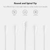 image1000pcs Tiny Cotton Buds with Round ampamp Spiral Suitable for Baby Ear Nose CleanCosmeticsPersonal HygieneRound  Spiral 2000pcs