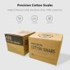 image1200pcs Precision Tip Cotton Swabs for Makeup Bamboo Sticks and Double Pointed900pcsPointedFlattened