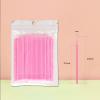 image2100PCS Disposable Micro Applicators Brush for Eyelash and Make up Brushes and Personal Care Microswabs Pink Head Diameter 20mmPink