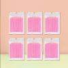 image2100PCS Disposable Micro Applicators Brush for Eyelash and Make up Brushes and Personal Care Microswabs Pink Head Diameter 20mmPink