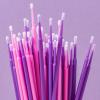 image600PCS Disposable Micro Applicators Brush for Eyelash and Make up Brushes and Personal Care Microswabs Pink Head Diameter 20mmPurple