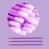 image600PCS Disposable Micro Applicators Brush for Eyelash and Make up Brushes and Personal Care Microswabs Pink Head Diameter 20mmPurple