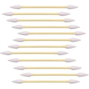 image1200pcs Precision Tip Cotton Swabs for Makeup Bamboo Sticks and Double Pointed12 Pack 1200