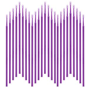 image600PCS Disposable Micro Applicators Brush for Eyelash and Make up Brushes and Personal Care Microswabs Pink Head Diameter 20mmPurple