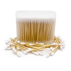 imageBamboo Cotton Swabs Biodegradable Wood Cotton Buds 1000pcsBamboo 900pcs