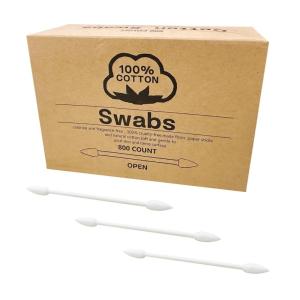 imagePaper Stick Thick Cotton Swabs with Precision and Flattened Tip 375pcs PointedampampFlattened Tip Cosmetic Applicators XL Size2400pcs