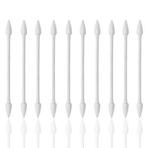 imagePaper Stick Thick Cotton Swabs with Precision and Flattened Tip 375pcs PointedampampFlattened Tip Cosmetic Applicators XL Size500pcs